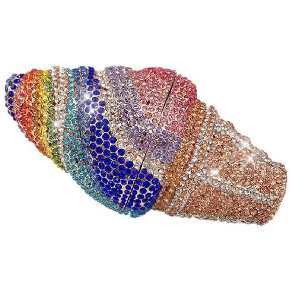 NWT Sparkling Bling Swarovski Crystal Rhinestone Popsicle Ice Cream Clut… - Picture 15 of 17